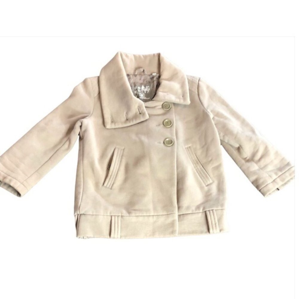 Aritzia Community Moto Jacket Funnel Neck Pea Coat Organic Cotton Size Medium